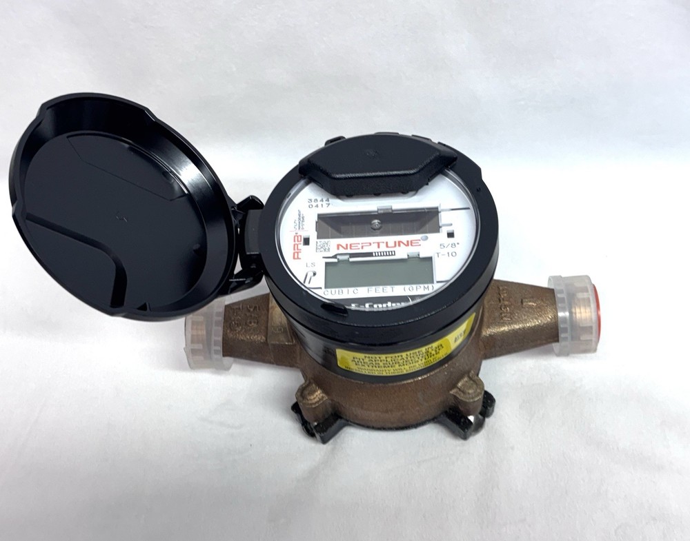 Neptune T-10 5/8” x 3/4” Water Meter Cubic Feet E-Coder Register ED2B11REF1 New