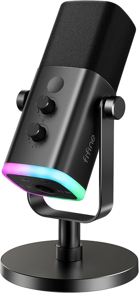 FIFINE USB/XLR dynamic microphone for podcast recording