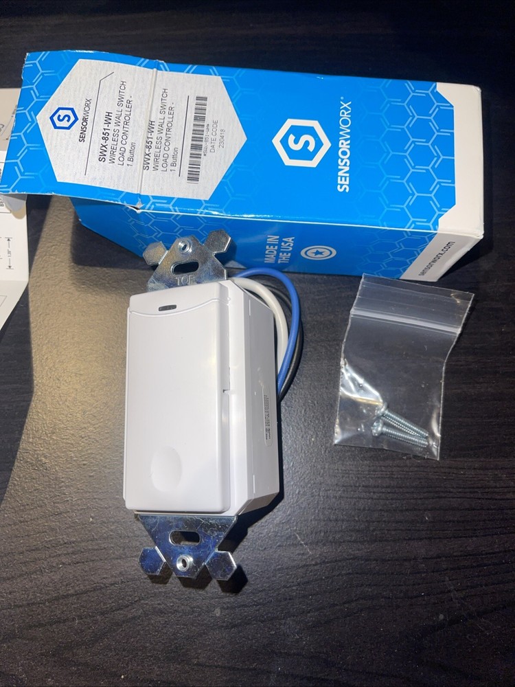 SensorWorx  Wireless Wall Switch Load Controller SWX-851-WH￼120/277 VAC