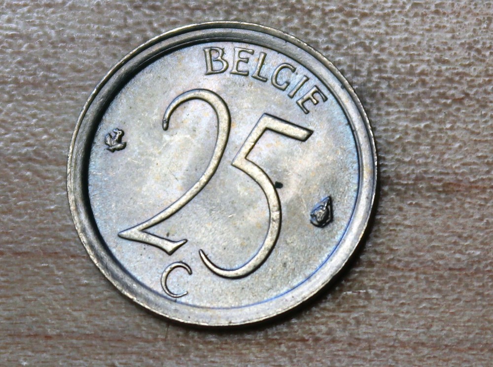 1973 Belgium 25 Centimes Dutch text