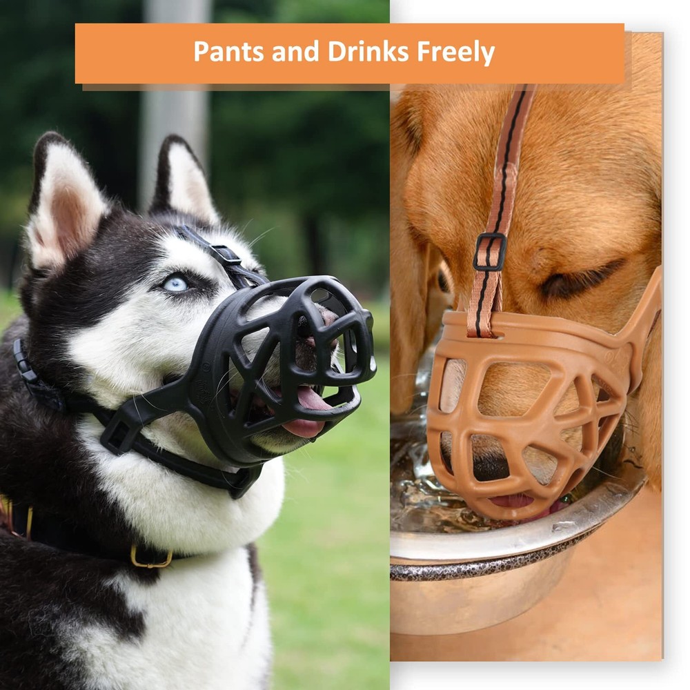 Dog Muzzle Basket Muzzle for Biting Chewing and Scavenging Humane Cage Mouth ...