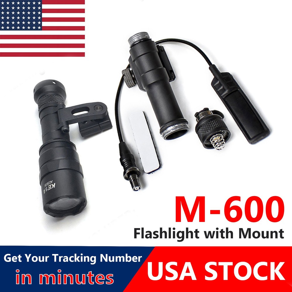 Constant / Momentary LED Weapon Light M600B Hunting Flashlight + SS M-ax Bracket