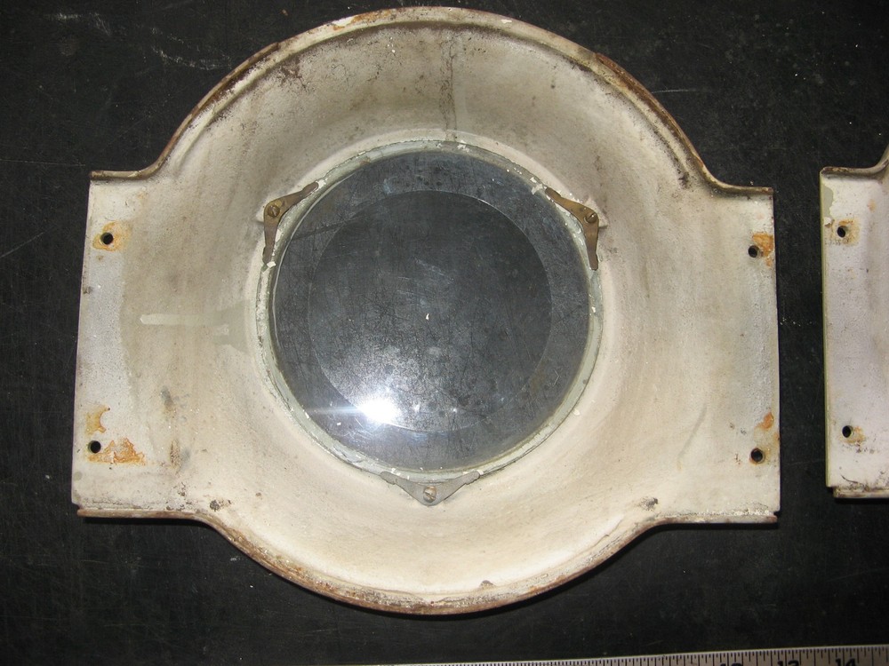 antique BEVELED GLASS SIDE WINDOW COVERS for 1906 TOLEDO COMPUTING BARREL SCALE