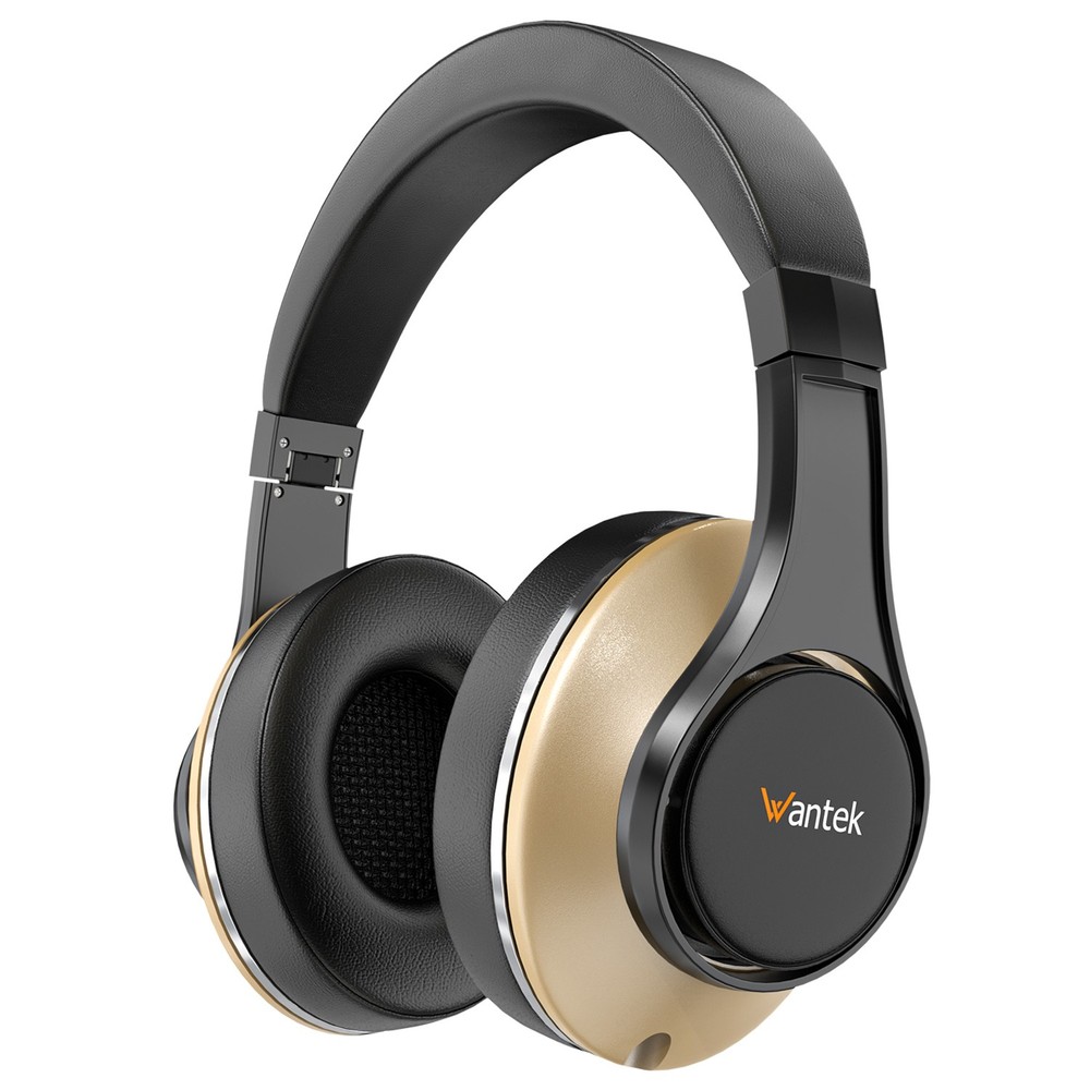 Wantek Wireless Over-Ear Headphone with 3.5mm cable Foldable Bluetooth Headset