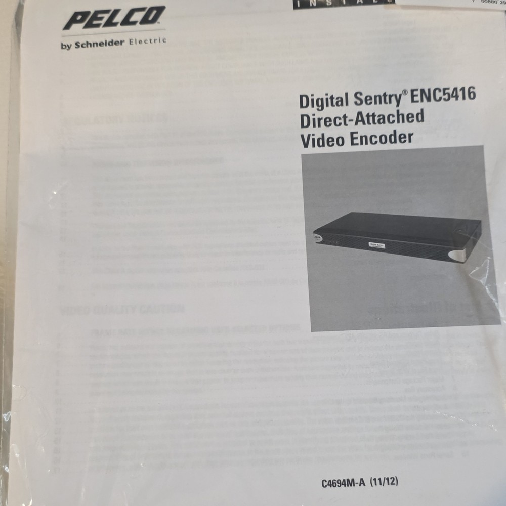 Pelco ENC5416-US 16 Channel H.264 Direct-Attach Encoder US