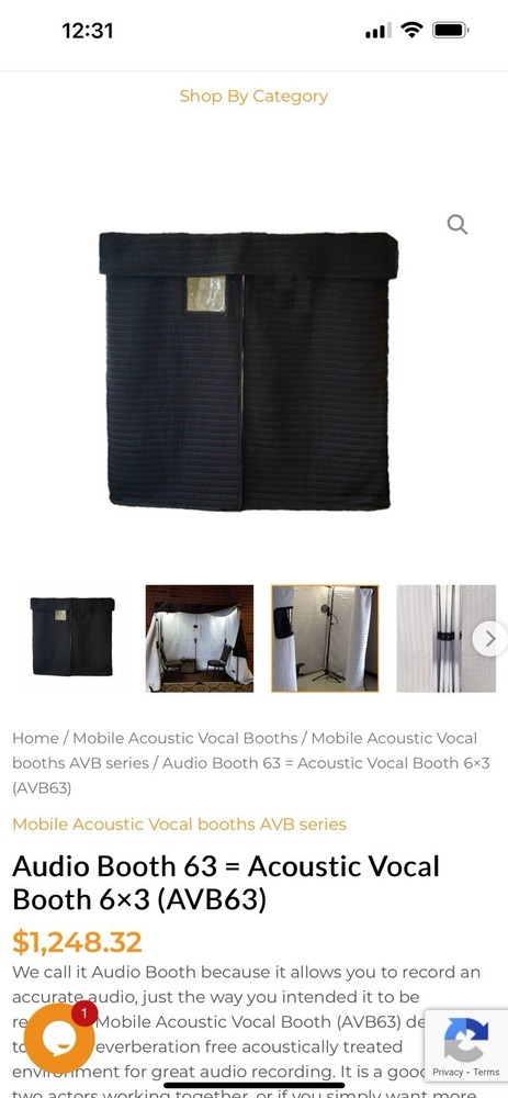 Portable Vocal Booth ToGo