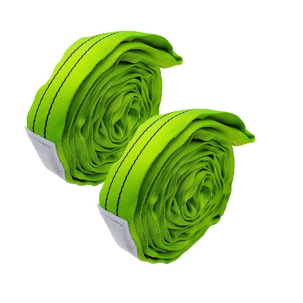 2Pack 4FT Endless Round Lifting Sling Crane Rigging Hoist Wrecker Recovery Strap