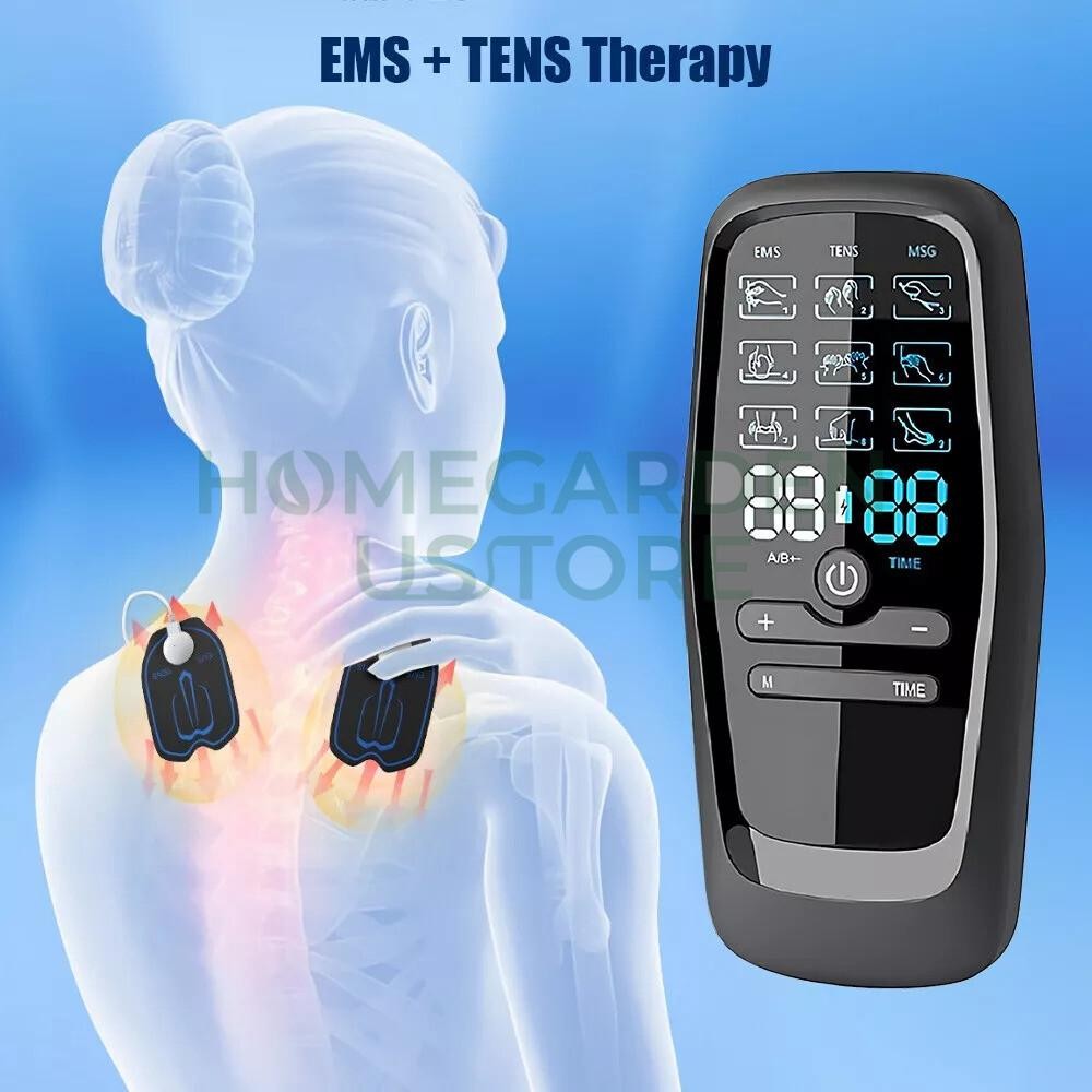 27 Modes Tens Unit Muscle Therapy Pain Relief Stimulator Machine Pulse Massager~