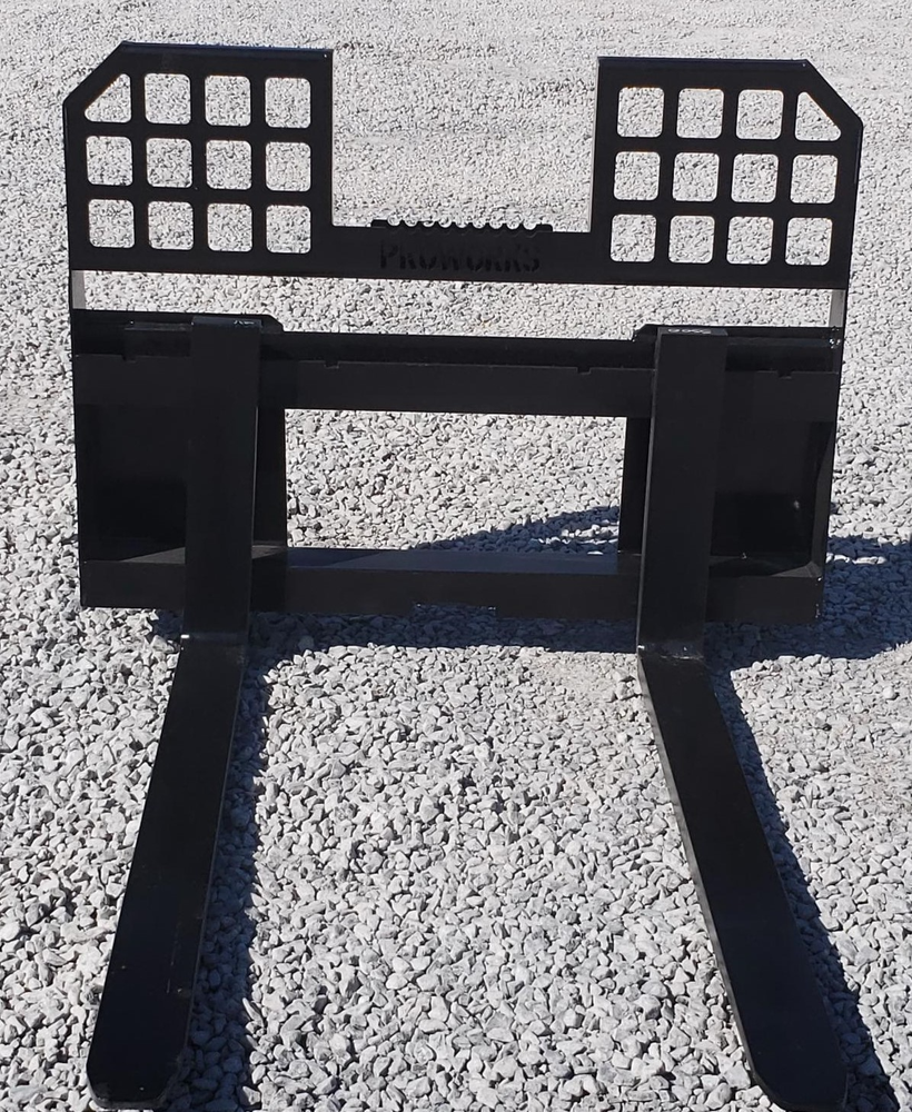 72" Solid Bottom Grapple Grease & 48 Walk Through Pallet Forks Combo QuickAttach