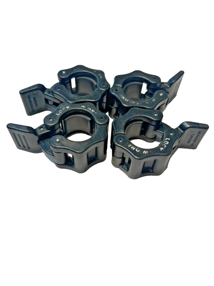 Lock-Jaw One - for 1" / 25mm & smaller bars -SOLID & DURABLE 2 Pair (Black)