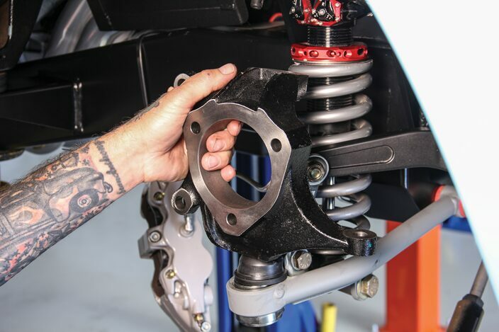 CPP Mustang II IFS 13" Corvette Style 2" Drop Spindle and Hub Kit 5x4.75