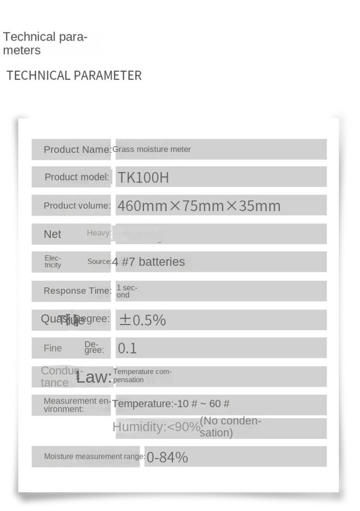 Moisture Meter ABS Housing Digital Displayed Hand-held Moisture Tester