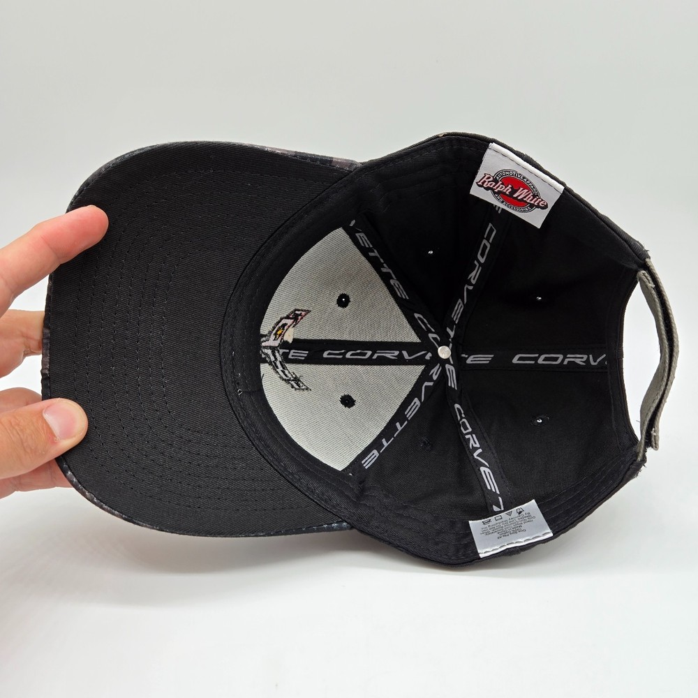 C8 Corvette Carbon Flash Checkered Bill Hat Cap Strapback Pre-owned Excellent
