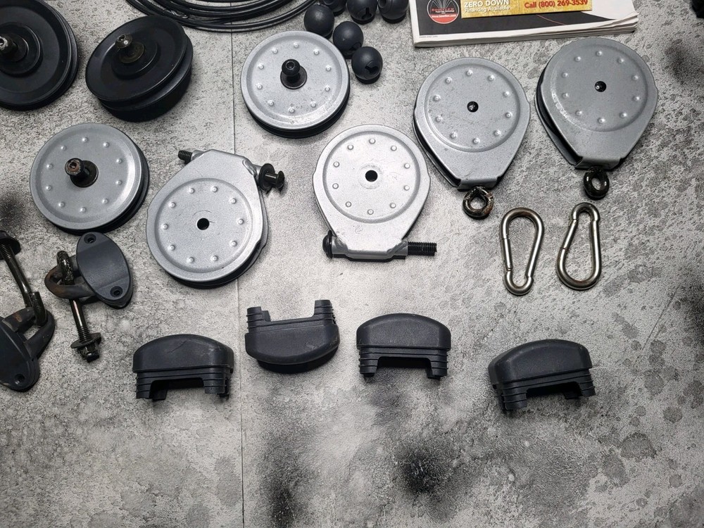 2005 Bowflex Set Cables- Pulley- Hardware- Clips -Handle