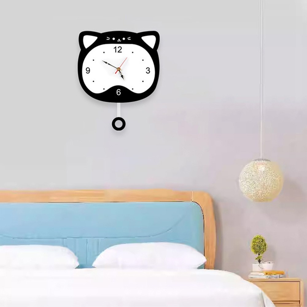 Acrylic Decor Quiet Environment Battery Powered Clock Easy Maintenance