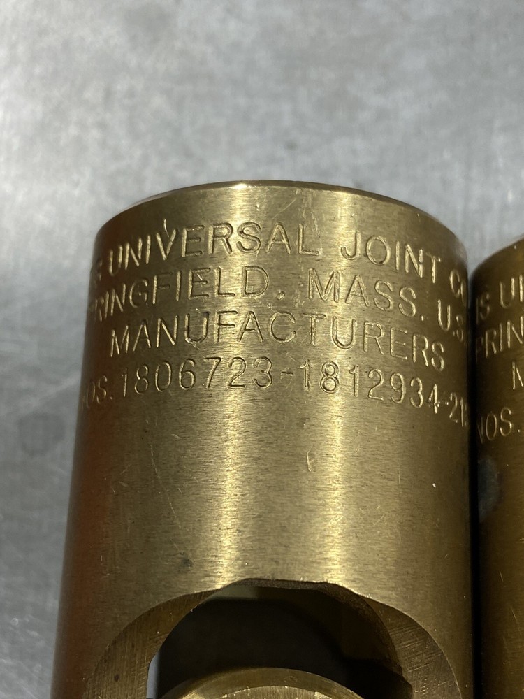 1 1/2" DIAMETER LARGE BRONZE CURTIS DOUBLE UNIVERSAL JOINT 3/4" SQUARE SOCKETS !