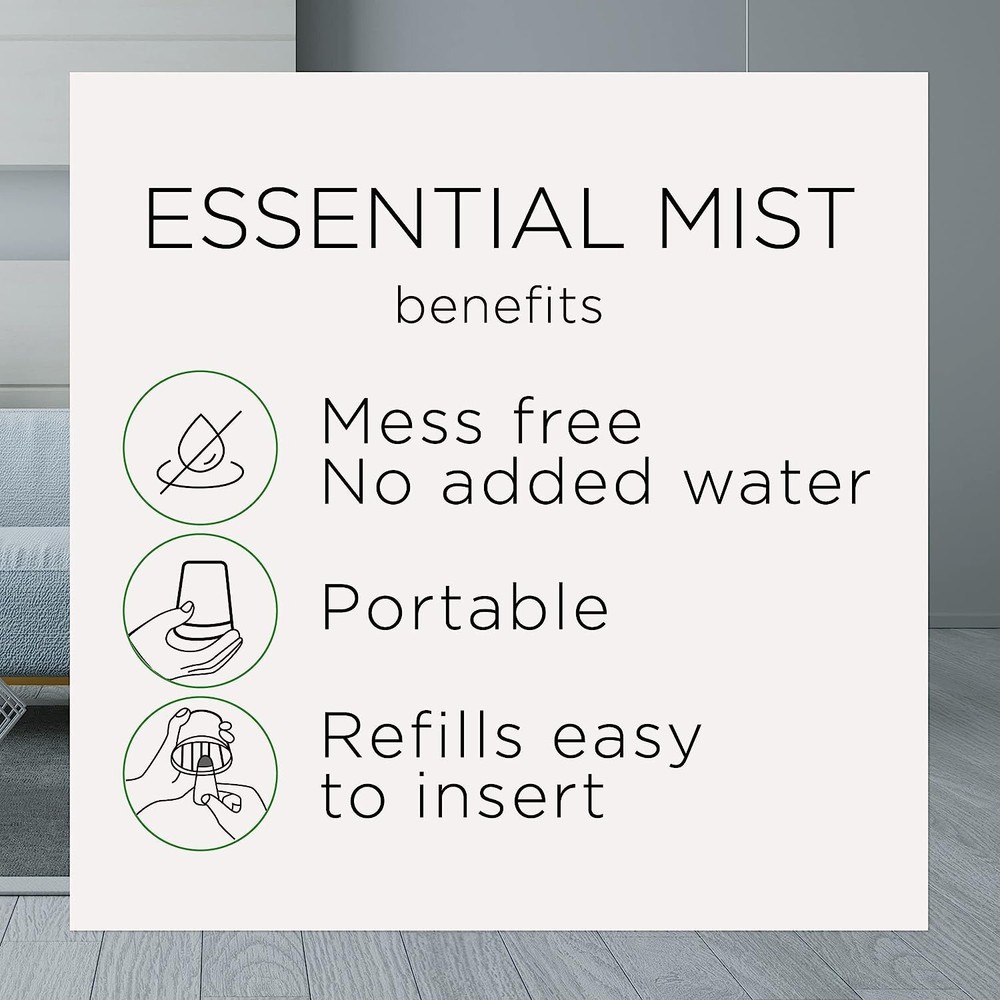 Air Wick Essential Mist Refill, 1 ct, Rejuvenate, Essential Oils Diffuser,...