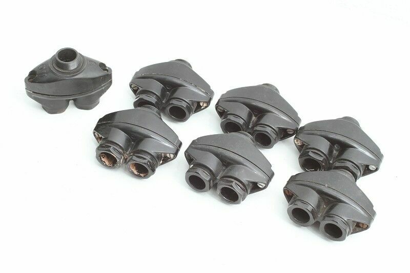 1 x Bakelite Cable Gland Double Entry Twin Cable Entry