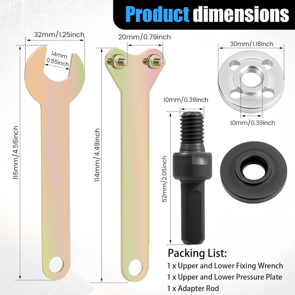 JUXILPP 1 Set Angle Grinder Connector Set Lasting Strength Impact Resistant E...