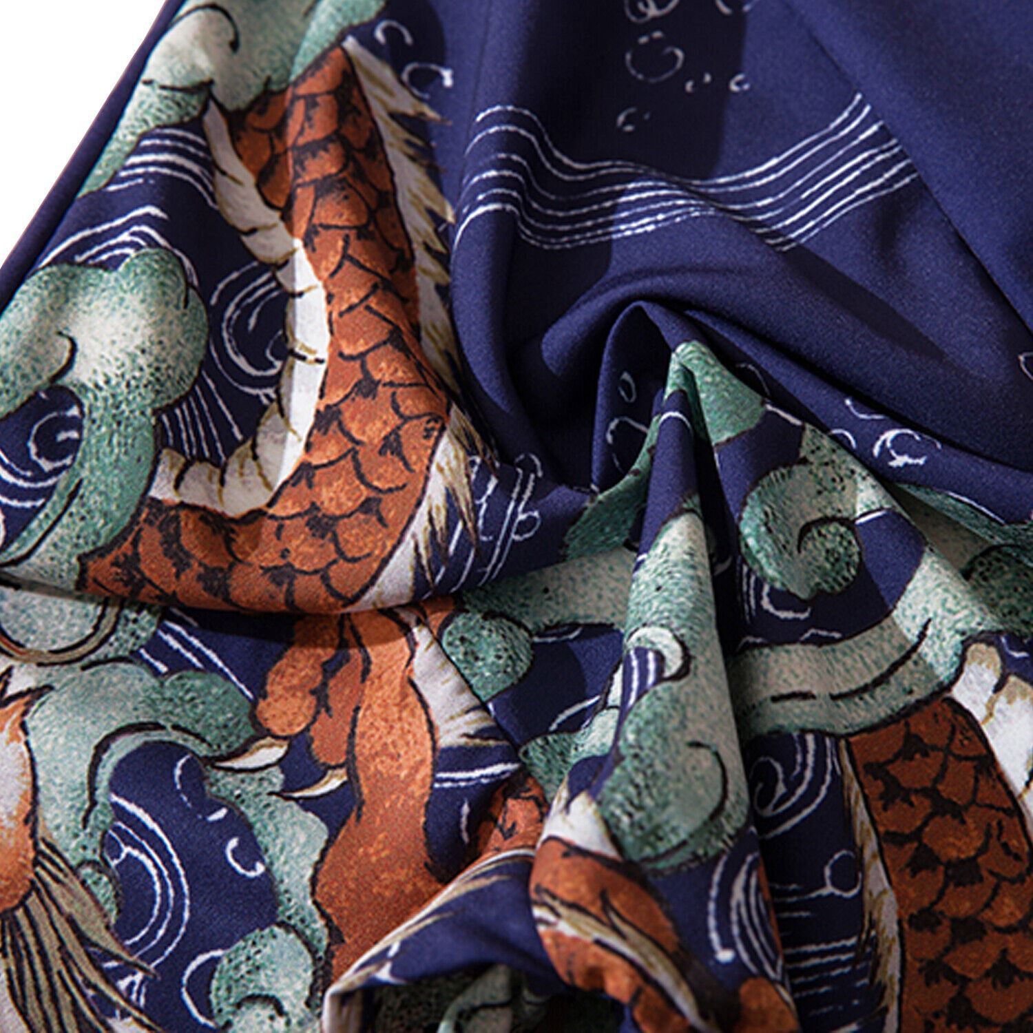 Niepce Men's Flying Dragon in The Clouds Graphic Japanese Kimono Cardigan