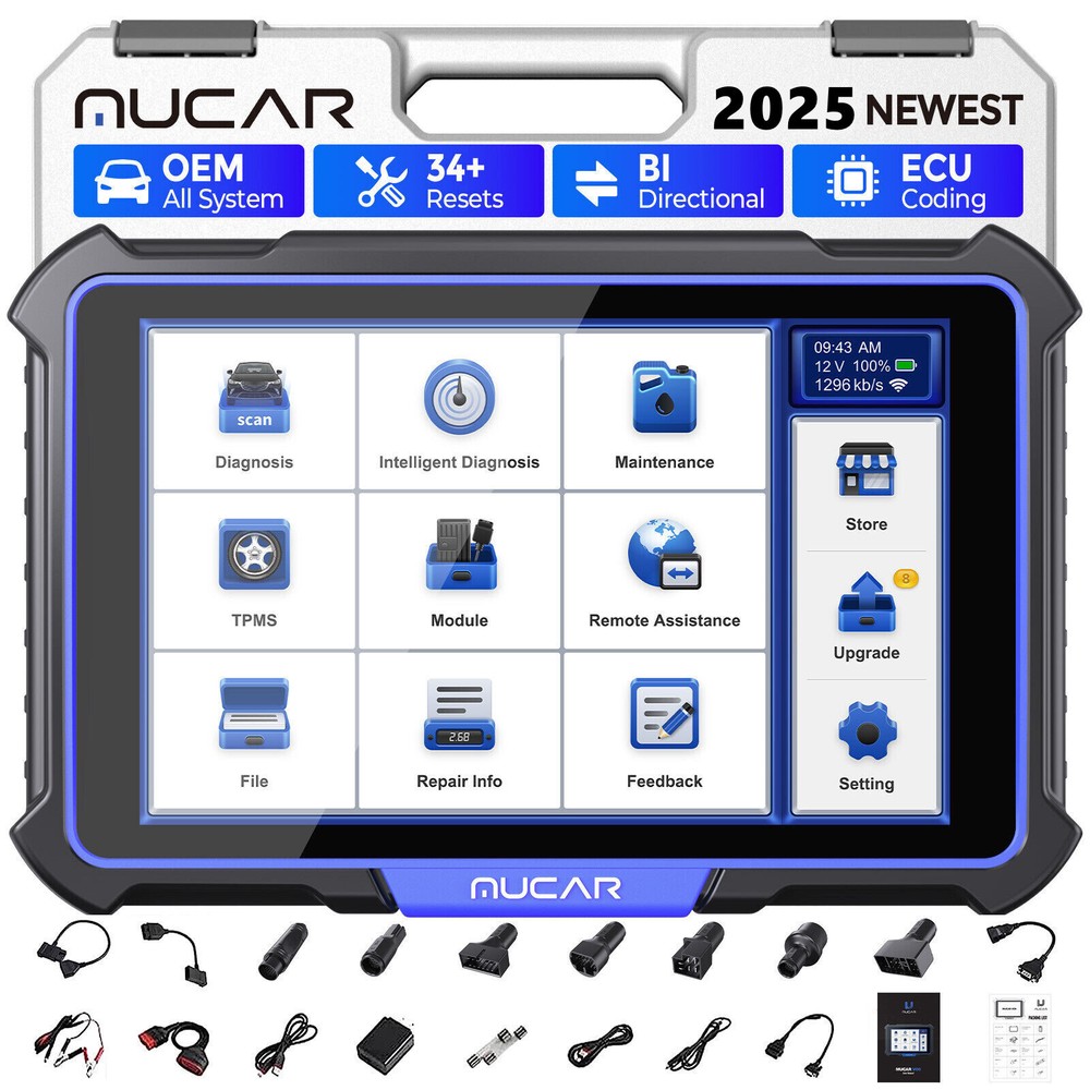 MUCAR VO8 Bidirectional Scanner Auto Diagnostic Tool Full System K!ey Programmer
