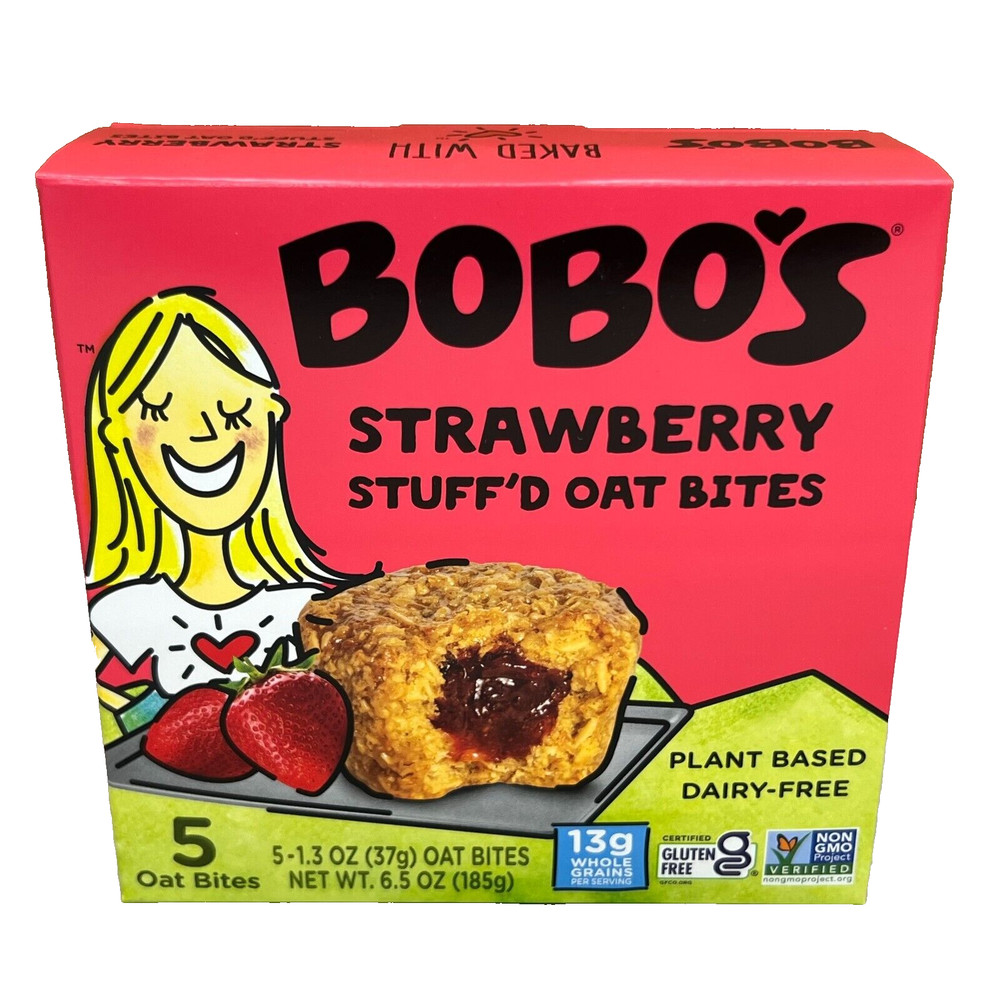 Bobo's Strawberry Stuffed Oat Bites 6.5 oz Bobos