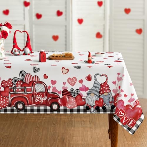 Valentine Tablecloth 60×84 Inch Rectangle, 60" x 84" (Rectangular) Black