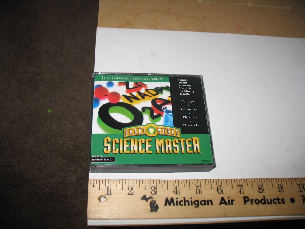 1998 4 TUTORIAL DISC SCIENCE MASTER WINDOWS 95 3.1 PC BIOLOGY PHYSICS CHEMISTRY