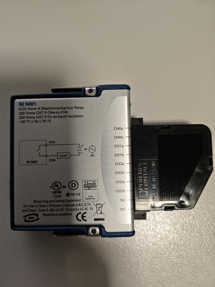 National Instruments NI 9481 4-Ch Form A Electromechanical Relay Module