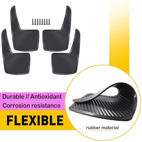 Car Mud Flaps, AUTOXBERT 4Pcs Universal Rubber Mudflaps Splash Guards