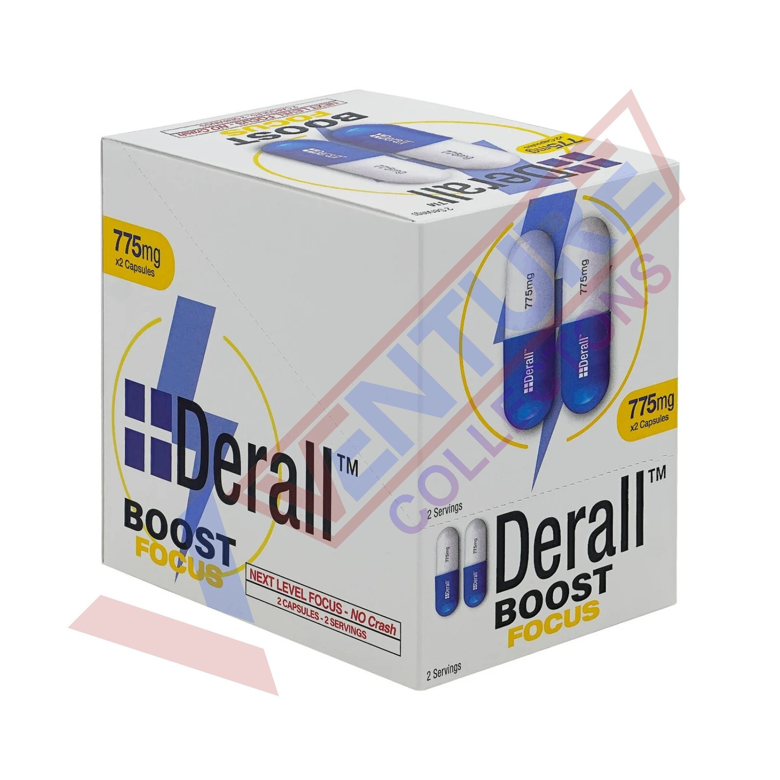 Derall Boost Focus 775mg Energy Concentration Full Box - 24 Capsules - FREE SHIP