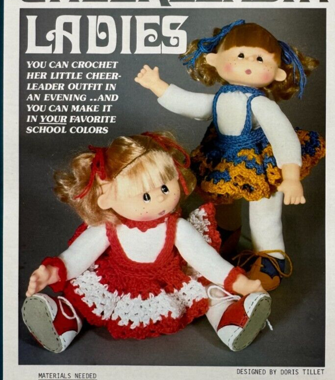 ZIM'S UNcut Pattern ~ Cheerleadin' Ladies ~ 1987 Crochet Pattern