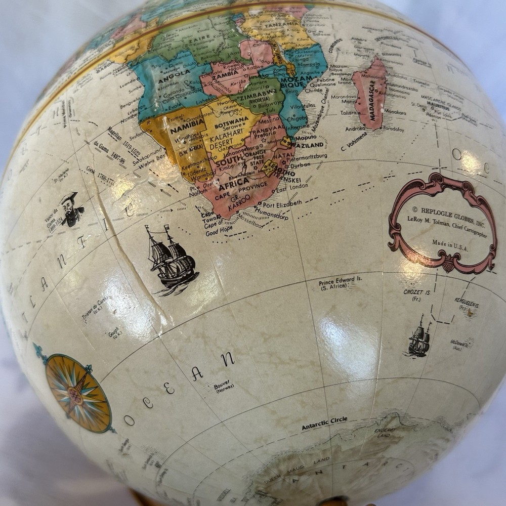 Replogle 9” World Globe Classic Series Hardwood Base