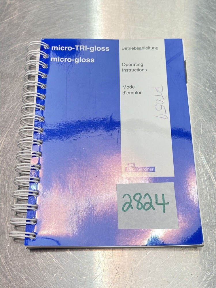 Gardner Micro-tri-gloss Micro-gloss - Users Guide /Service Manual