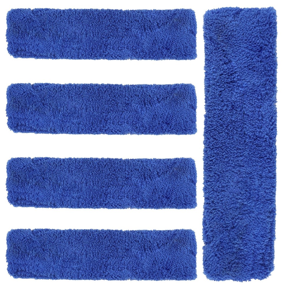 12" Microfiber Reusable Washable Window Cleaning Squeegee Sleeves - 5 Pack