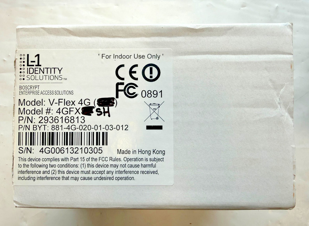 L-1 Identity Solutions Bioscrypt 4GFXSH V-Flex 4G Fingerprint Reader