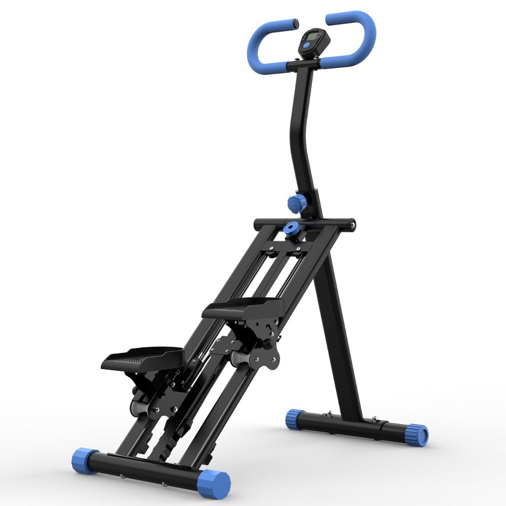 Folding Vertical Climber Step Machine Full Body Workout LCD Display Max 265lbs