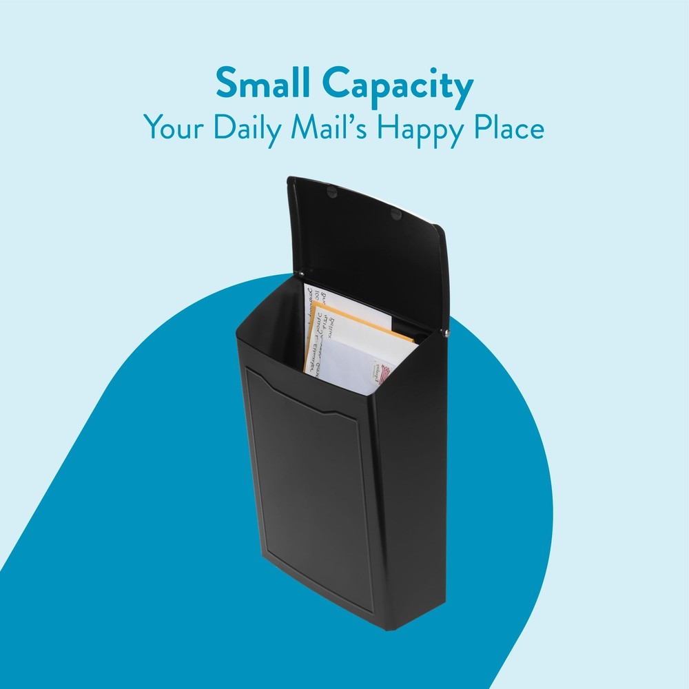 2681B Black Marina Wall Mount Mailbox Small