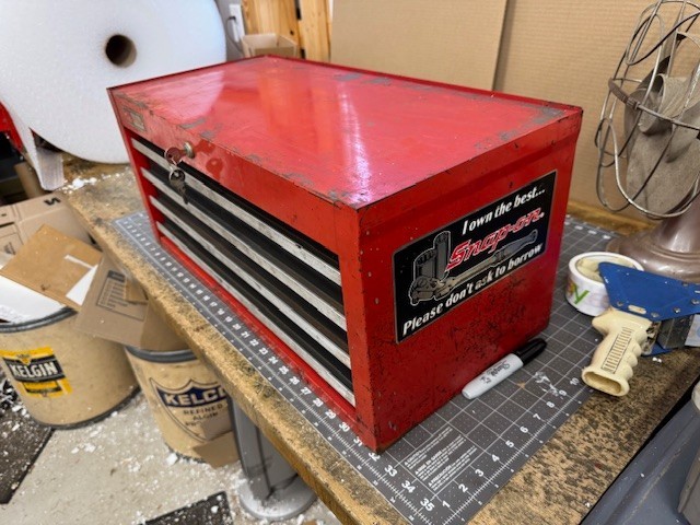 Vintage Sears Craftsman 4 Drawer Intermediate Middle Tool Box Toolbox With Keys