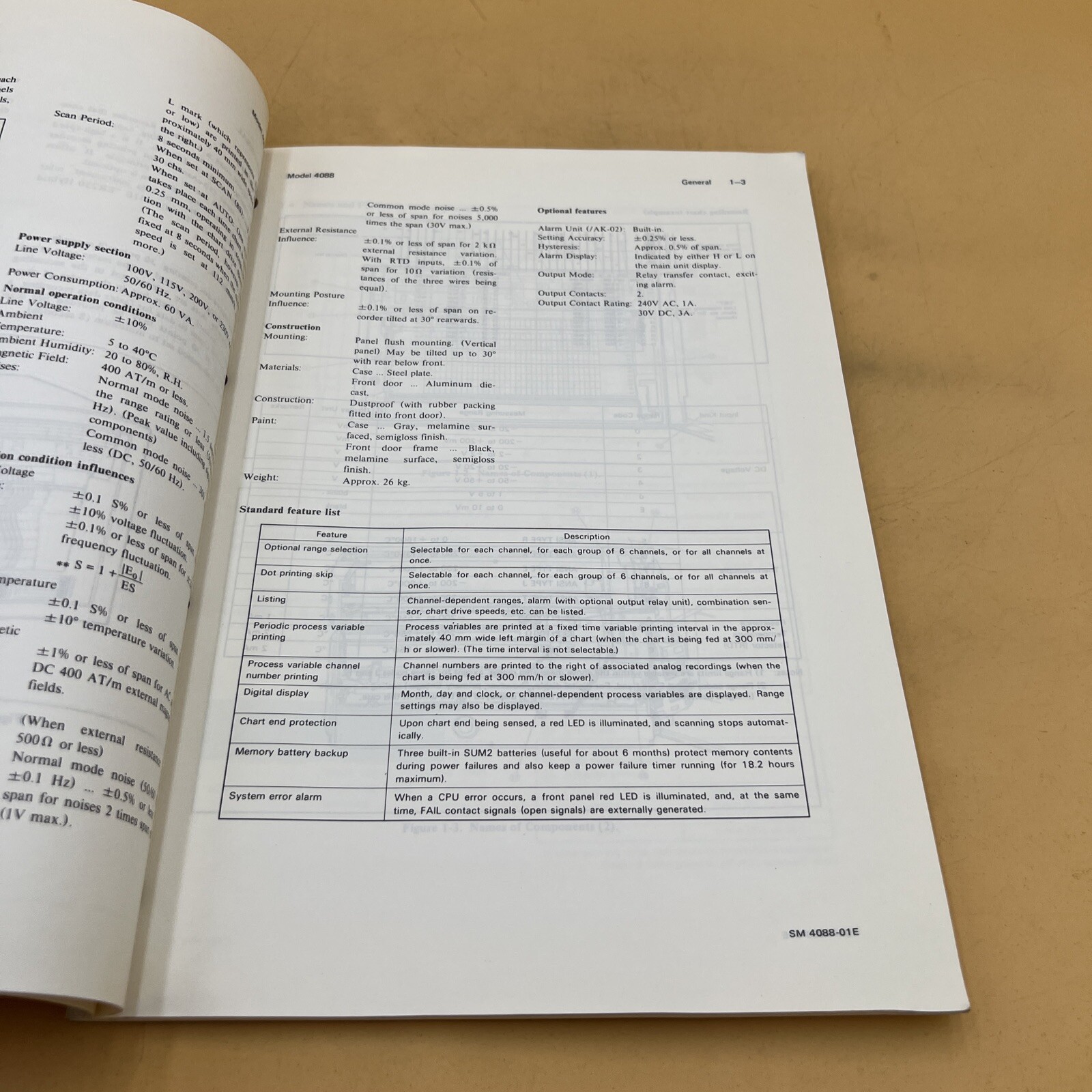 YEW ER250 (MODEL 4088) HYBRID RECORDER INSTRUCTION MANUAL GUIDE BOOK