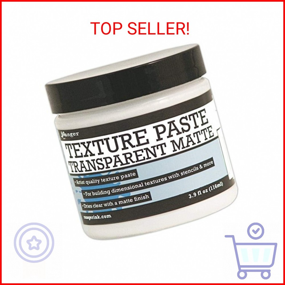 Ranger 320617 Texture Paste 4oz, Transparent Matte