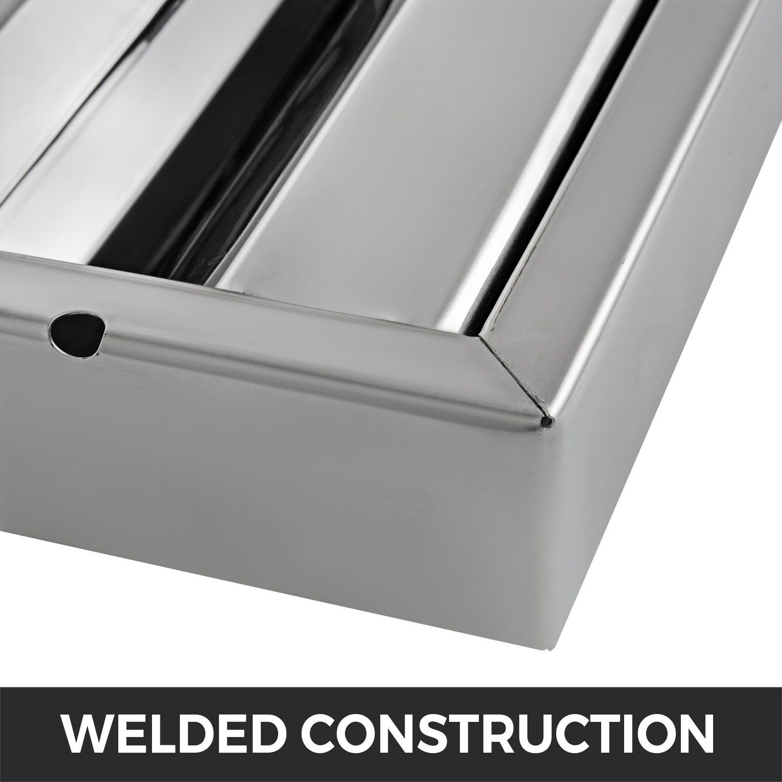 Pack of 6 Hood Filters 19.5W x 19.5H Inch, 430 Stainless Steel 4 Grooves