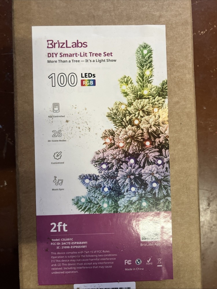 Brisbane DIY Smart Lit Tree Set 100 LEDs 2ft D1