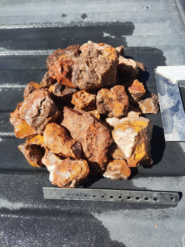 Red/Yellow Jasper Agate Chert Nodule Botryoidal Rough Lot!