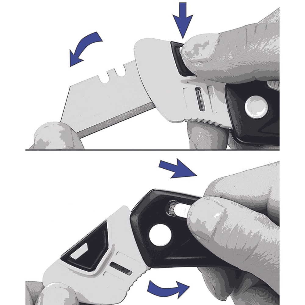 4-Pack Folding Utility Knife Box Cutter, Quick Change Blade with Lock Blade
