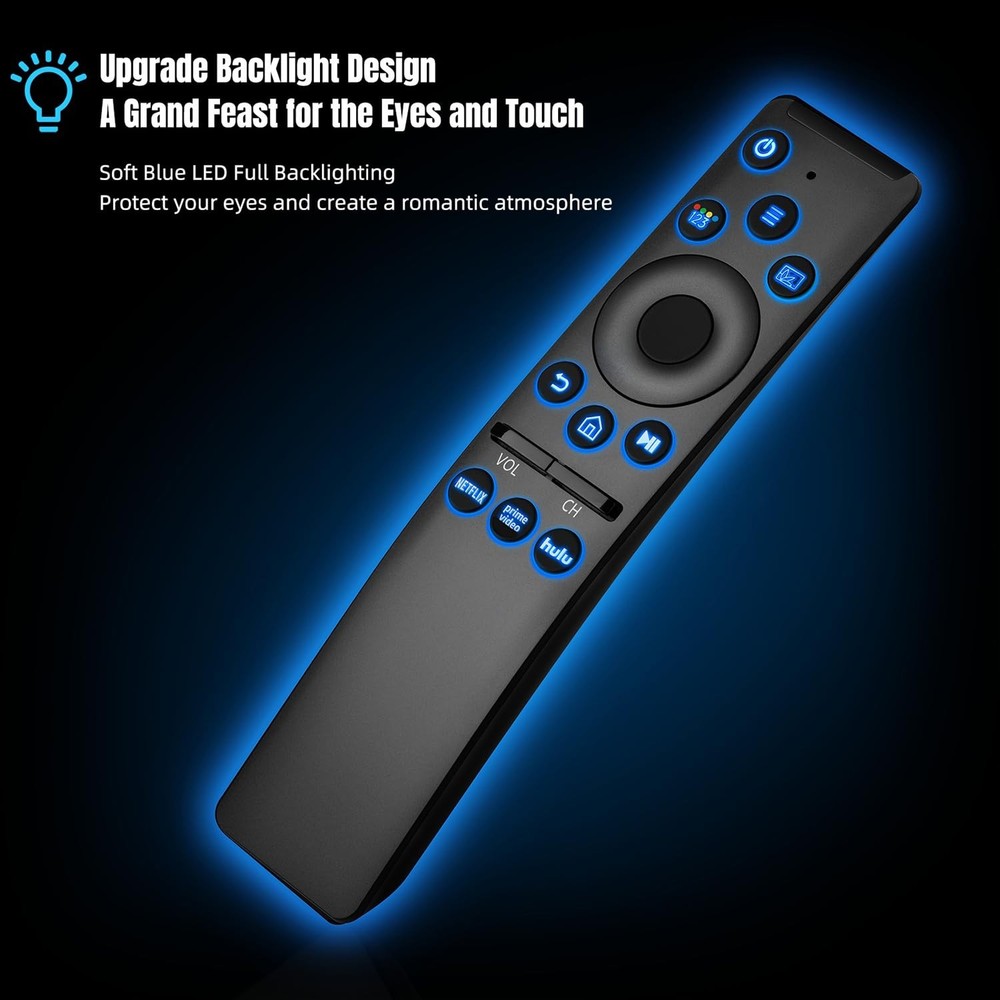 Backlit Universal Remote Control for Samsung Smart TV, Black