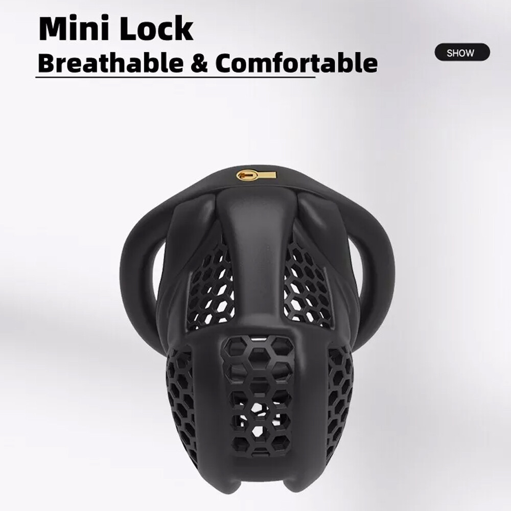 2025 Beehive Pro Breathable Cage Male Chastity Device Mini Lock 2Type Rings Man
