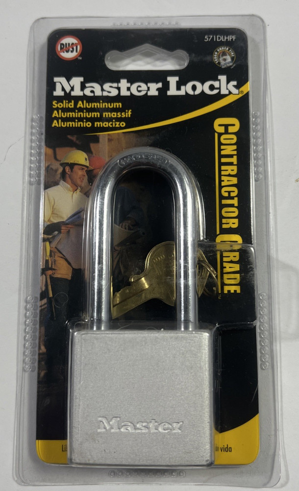 Master Lock 571DLHPF Solid Aluminum Contractor Grade New In Package !!!