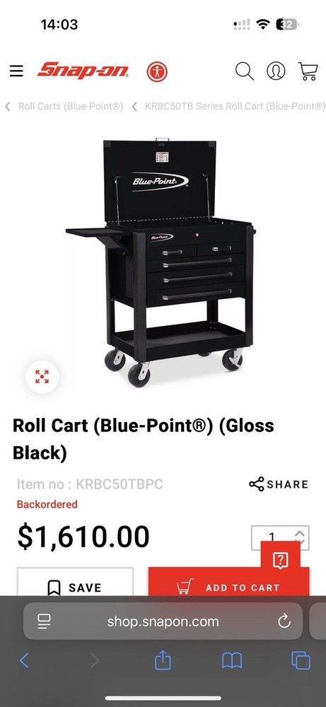 Bluepoint Tool Cart
