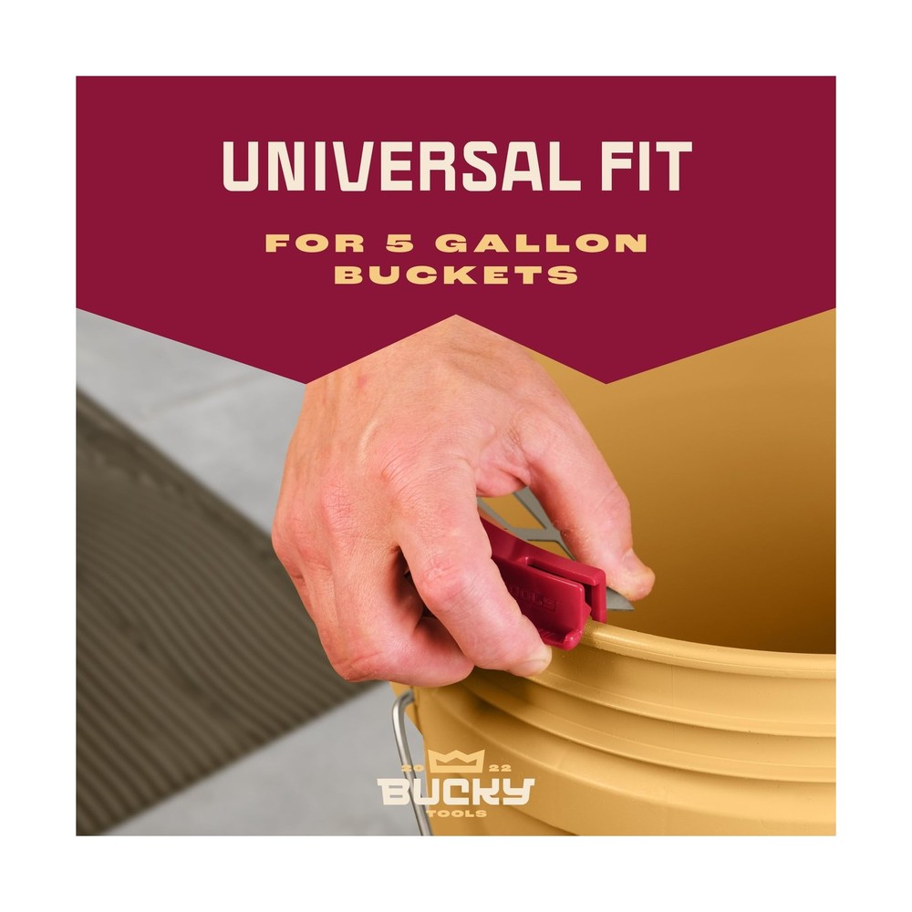 Bucky Scrape – Universal 5-Gallon Bucket Trowel Scraper for Tile Work, Sta